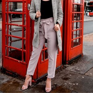 Express Women's Light Pink High Waisted Cropped Pants 00P